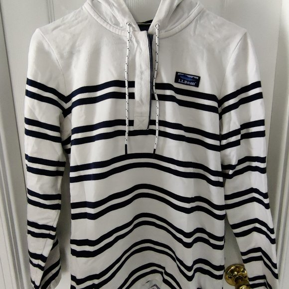EUC L.L. Bean Soft Cotton Rugby Hoodie - Picture 1 of 14